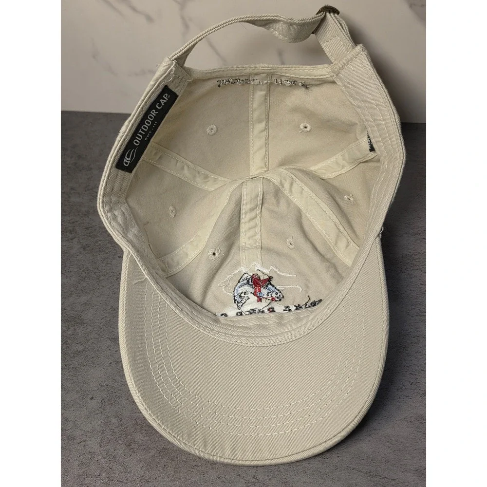 Outdoor Cap Snake River Grill Jackson Hole Wyoming Tan Fishing Dad Hat Hat